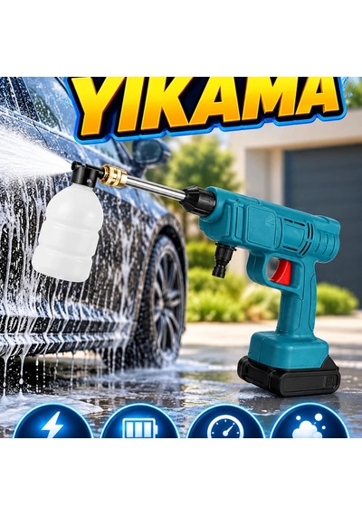 Şarjlı Araç Yıkama Mavi 300w Yüksek Basınçlı Kablosuz Yıkama Makinesi