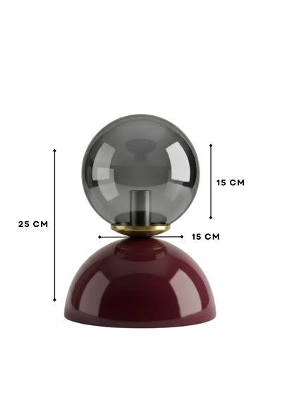 Homing Denville Abajur Wine Red Füme
