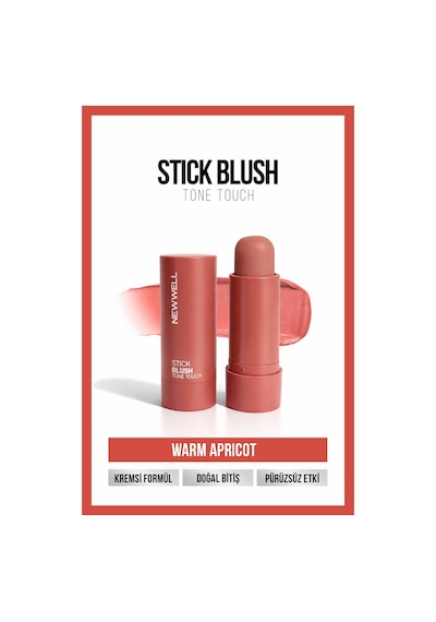 New Well Stick Blush Tone Touch Warm Apricot 01 Stick Allık 0