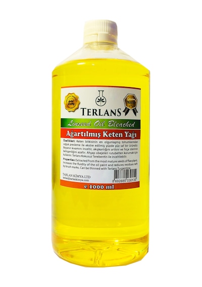 Terlans Kokusuz Terebentin ve Resim Yağı Keten Yağı 2 X 1000 Ml