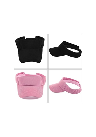 Unisex Uv Koruyucu Sporcu Plaj Vizör Şapka 2 Li Set