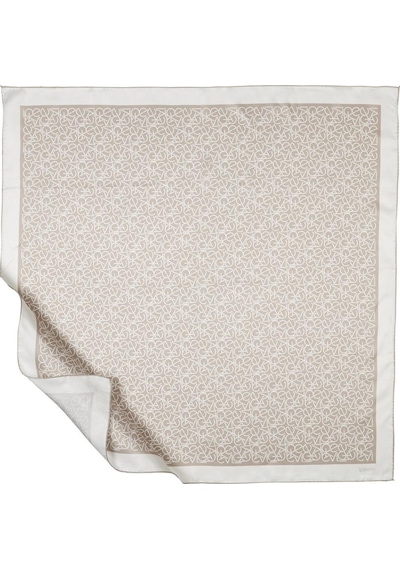 İpekevi Twill İpek Eşarp - Typo Monogram - Kaya Taşı - Fondöten