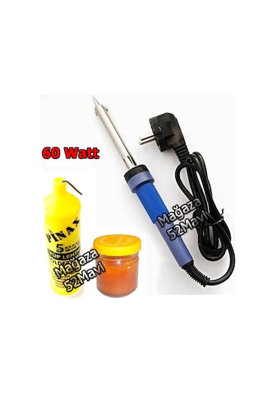 60 W Lehim Makinesi Kalem Havya Leyim Teli Pasta N11218