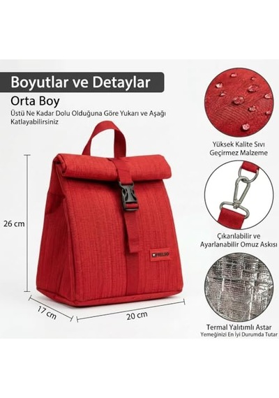 Termal Beslenme Çantası Kırmızı Diğer