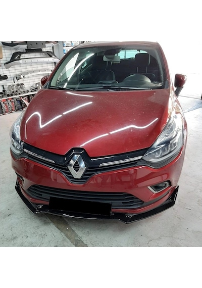 Renault Clio 4 Ön Ek Lip 3 Parça Parlak Siyah Voltex Tam Uyumlu