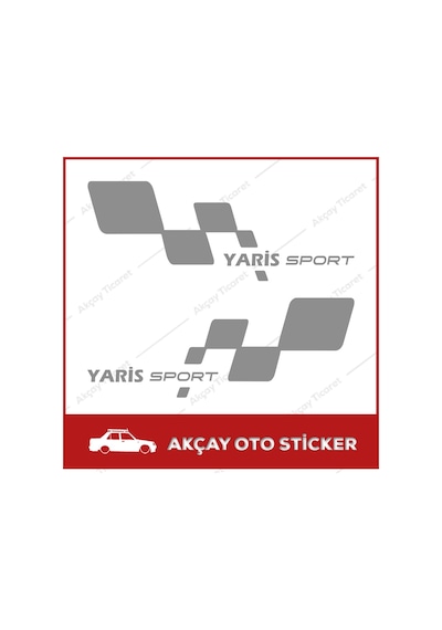 Toyota Yaris Sport Sticker Yaris Sticker (Sağ Sol Takım) Sticker