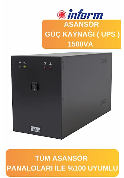 İnform Asansör Güç Kaynağı Lift 1500va Asansör Ups