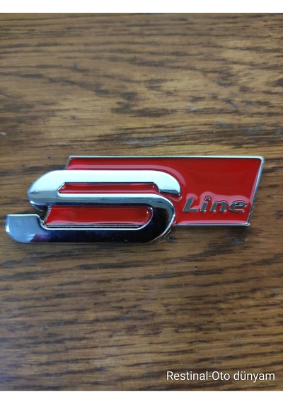 Audi S Line Arma Logo 3d Krom Kırmızı Metal Oto Çamurluk Bagaj Panjur Aksesuar Şık