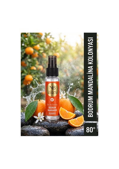 Mandarin Kolonyası 60 Ml Sprey Bodrum Mandarinsı Cep Boy Seyahat %80 Alkollü