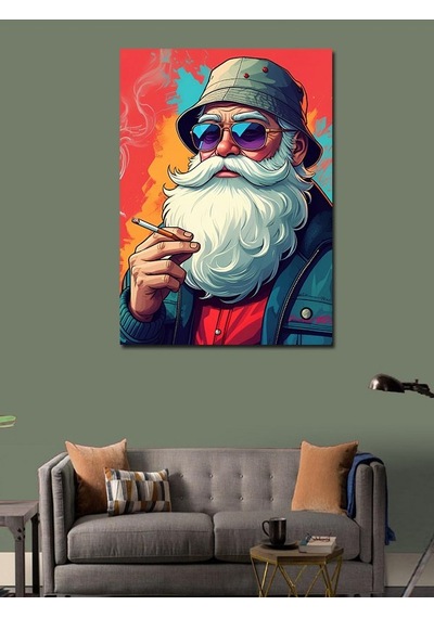 Kanvas Tablo Modern Tarzda Sakallı Adam Figürü 70cmx100cm