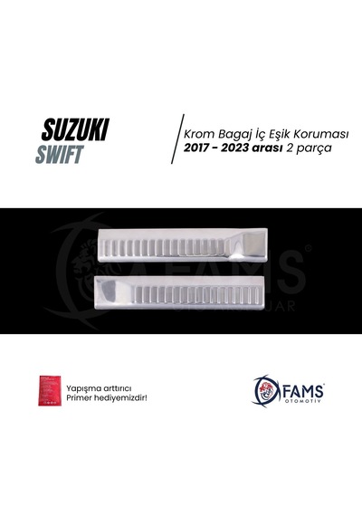 Suzuki Swift 2017-2023 Krom Bagaj İç Eşik Koruma 2 Prç. P.çelik