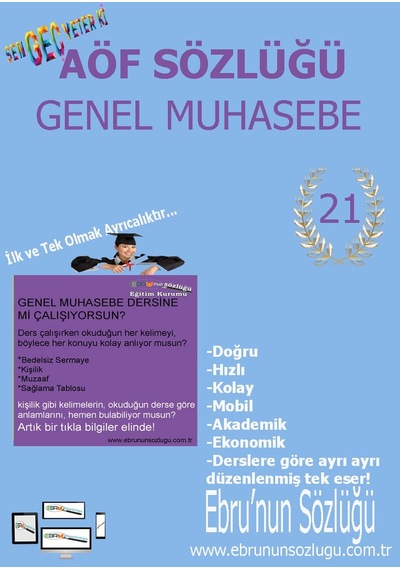 AÖF İİBF Ebrunun Sözlüğü Genel Muhasebe - E Sözlük