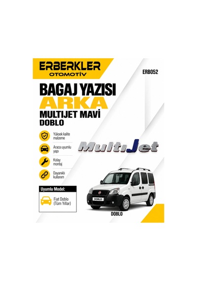 Bagaj Yazısı Arka Multijet Mavi Doblo - Erb1920