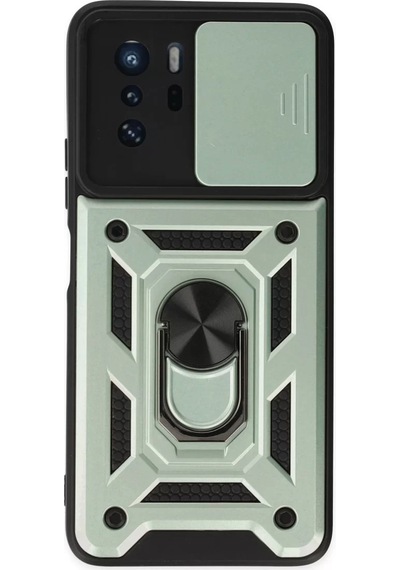Newface Xiaomi Poco X3 Gt Kılıf Pars Lens Yüzüklü Silikon - Yeşil