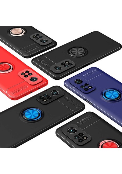 Xiaomi Mi 10t 5g Kılıf Zore Ravel Silikon Kapak Siyah-Mavi