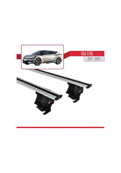 Kia Ev6 2021 Ve Sonrası İle Uyumlu Ace-4 Ara Atkı Tavan Barı Gri