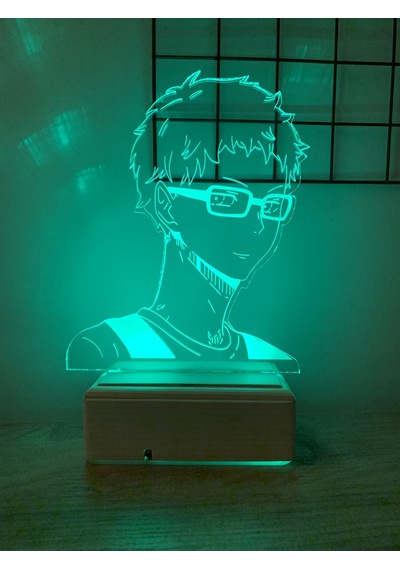 Haikyuu Kei Tsukishima 16 Renk Gece Lambası