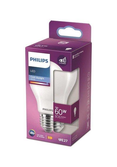 Philips Led Classic 60w E27 Cdl A60 Fr Srt4 Sku: Zeus8690010193049