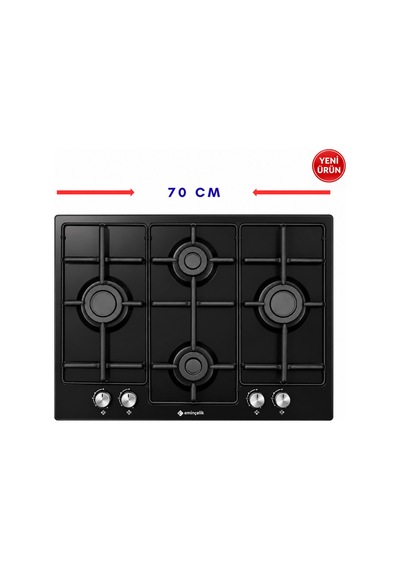 Eminçelik & Afm A30 FM7600 + EC-AH 7340 BE70 LPG + FM3500B DLC Dijital Turbo Siyah Ankastre Set