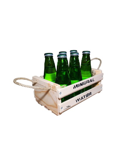 Doğal Ahşap Maden suyu soda Kasası Mini Çok Amaçlı Ahşap Kasa