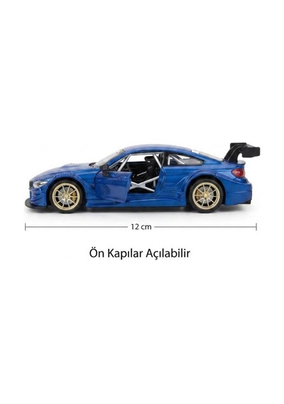 Hobbiez Lisanslı Bmw M4 Kapıları Açılabilir Model Diecast 1.36 Ölçek Metal Model Araç Mavi