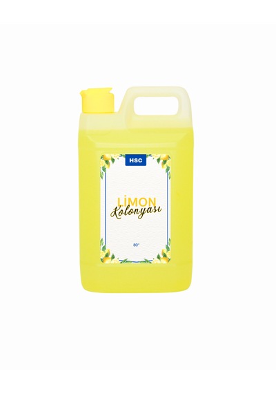 1 Litre Limon Kolonyası 80 Ferahlatıcı Doğal Limon Kokulu Kolonya 1000 Ml
