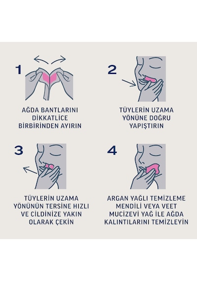 Veet Pure Hipoalerjenik Yüz Bölgesi için Sir Ağda Bantları 20'li