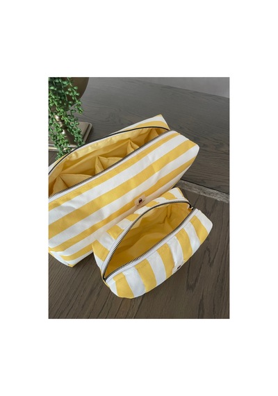 2 Li Takım Airwrap Uyumlu Düzenleyici Ve Makyaj Çantası Sarı