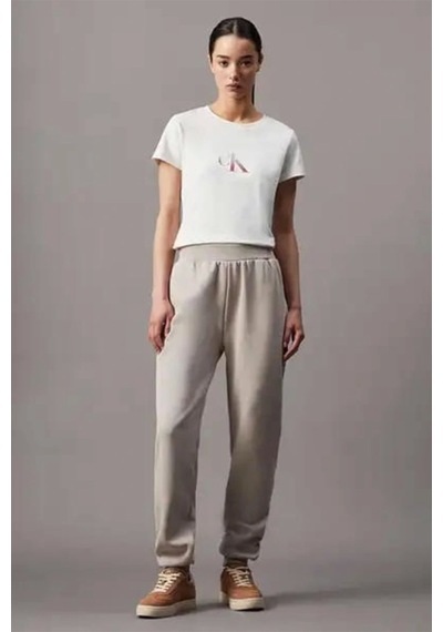 Raısed Embroıdery Ck Jog Pant Beyaz
