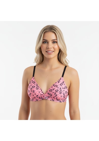 Bonbon Kadın Balensiz Desteksiz Üçgen Bralet Sütyen Ve String Külot 2'li Takım Bb2262 Pembe