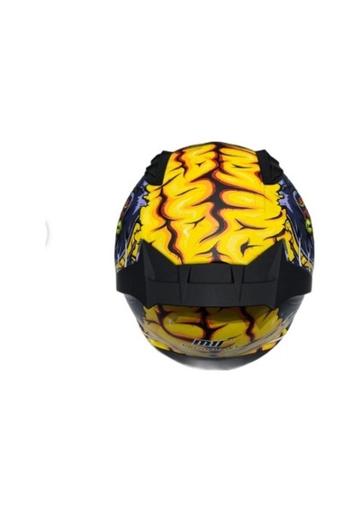 Mts Pro 801 Zombi Kask Mat Mavi - Turuncu