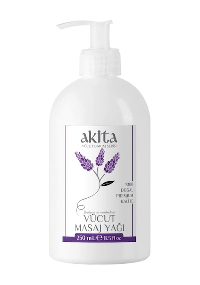 Akita Doğal Vücut ve Masaj Yağı Lavanta 250 ML