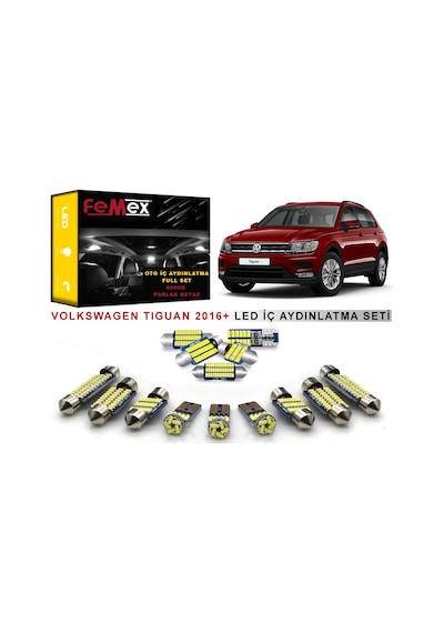 Femex Volkswagen Tiguan 2016+ Led İç Aydınlatma Ampul Seti Femex Parlak