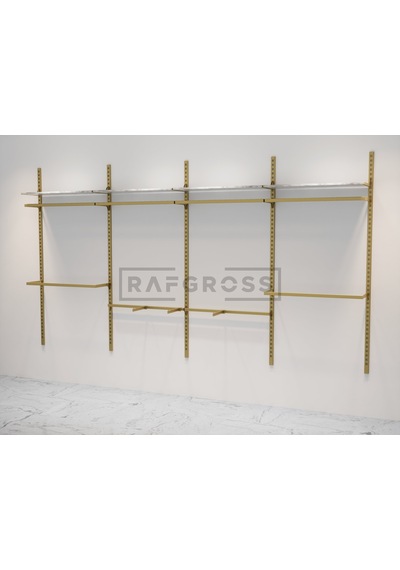 Mağaza Raf Sistemi, Askılık Sistemi, Butik, Mağaza Stand,245 Gold - Mermer