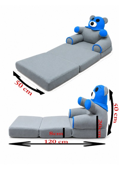 Teknor Ayıcık Katlanabilir Çocuk Koltuğu 120 Cm Mavi