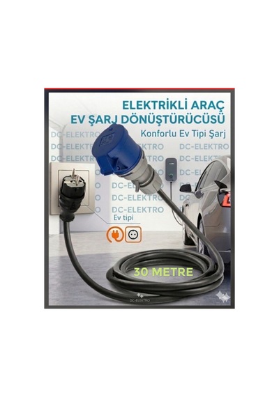 Araç Şarj Cihazı Için 3x4mm Hes Veya Öznur Kablolu Dönüştürücü Kablo Uzatma 30 Metre - 888600968 30 Metre - 888600968