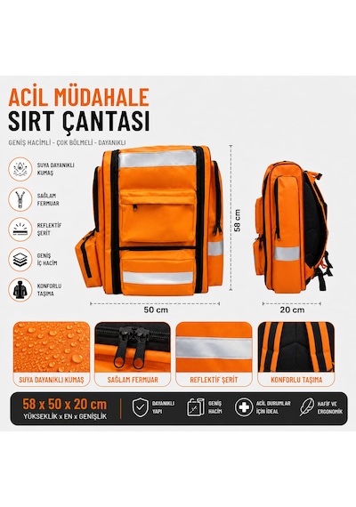 Acil Müdahale Sırt Çantası İlk Yardım Travma Çantası