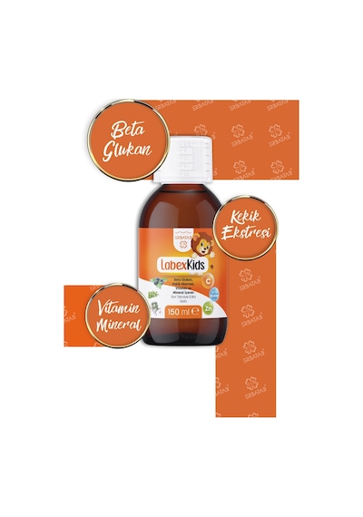 Labex Kids Çinko Kekik Beta Glukan Karamürver Çocuk Multivitamin Şurup 150 ML