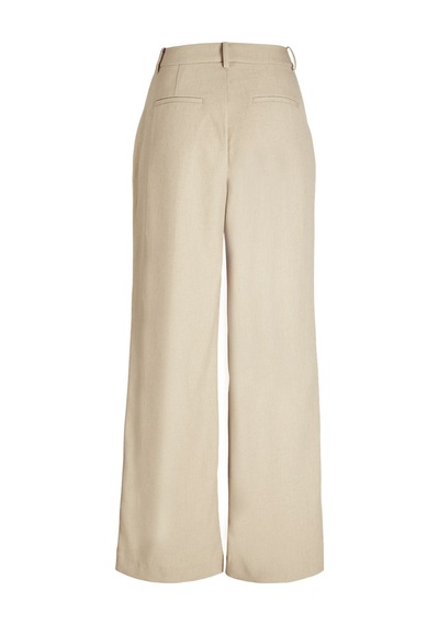 Jack & Jones Kadın Yüksek Bel Keten Pantolon - Ellis - 12268837 Feather Gray Gri