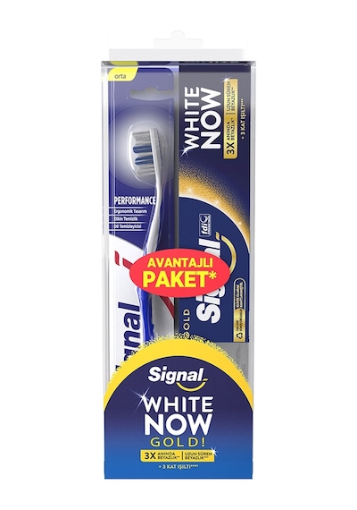Signal White Now Gold Diş Macunu 75 ML + Performans Diş Fırçası