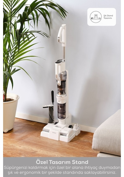 Karaca Aquaclean Pet 3In1 Kablosuz Islak&Kuru Dik Süpürge Paspas ve El Süpürgesi