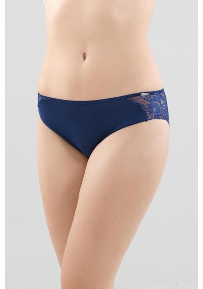 Blackspade 1349 Bayan Dantelli Lacivert Slip Külot