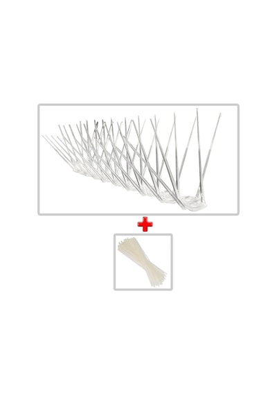 Kuş Konmaz Şeffaf 5 Adet 2.5 Metre+10 Adet Cırt Kelepçe 30 Cm N11.38599