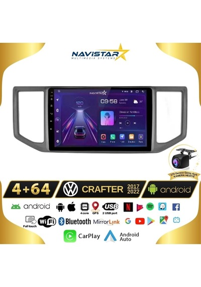 Volkswagen Crafter 4gb + 64gb Android 13 Kablosuz Carplay 2017-2