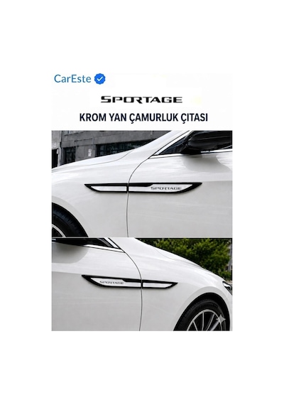 Kıa Sportage Uyumlu 4 Parça Krom Yan Çamurluk Çıtası