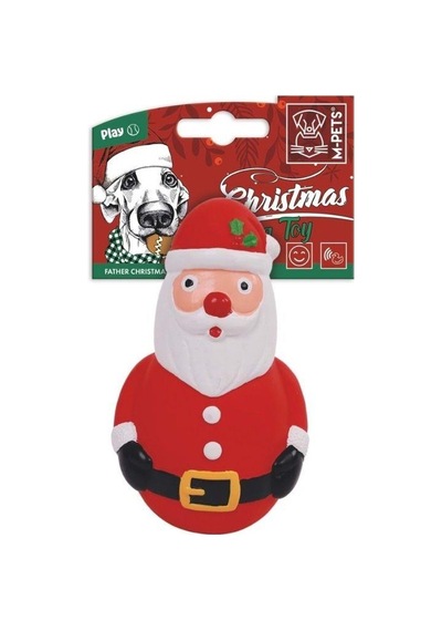 M-pets Noel Baba Latex Köpek Oyuncağı 7 Cm
