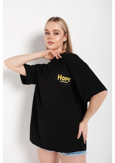 Startmore Logo Baskılı Beyaz Tişört Hope Siyah