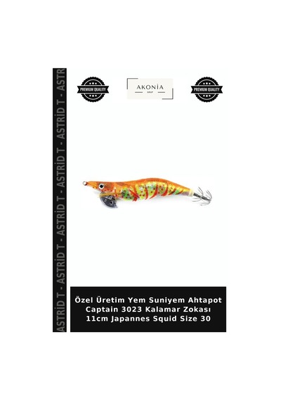 Özel Üretim Yem Suniyem Ahtapot Captain 3023 Kalamar Zokası 11cm Japannes Squid Size 30