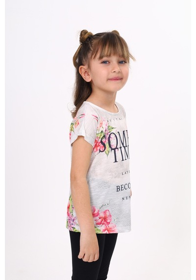 Toontoy Kids Toontoy Kız Çocuk Sometimes Baskılı Tişört Siyah