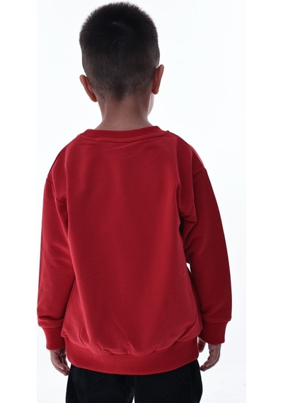 Erkek Çocuk Kırmızı Sweatshirt %100 Pamuk, Yumuşak Kumaş, Rahat Kalıp, Günlük Spor Stil Kırmızı Erkek Çocuk Kırmızı Sweatshirt %100 Pamuk, Yumuşak Kumaş, Rahat Kalıp, Günlük Spor Stil Kırmızı